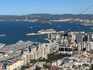 Carnival Pride in Gibraltar from a Cruise Ship