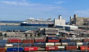 Bacelona Spain from a Cruise Ship