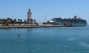 Carnival Pride Malaga Spain from a Cruise Ship