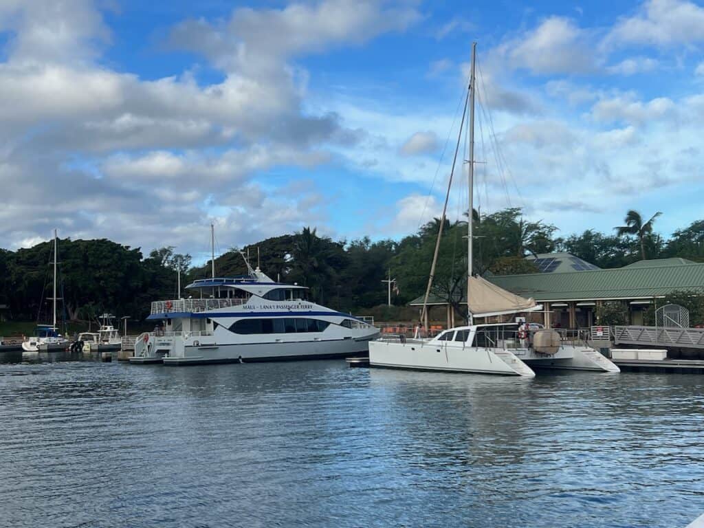Maui to Lanai Ferry at the Manele Harbor on Lanai