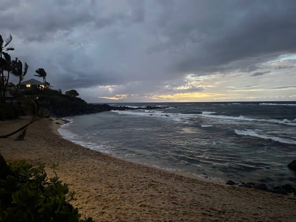 Beach at Mama's Fish House on Maui