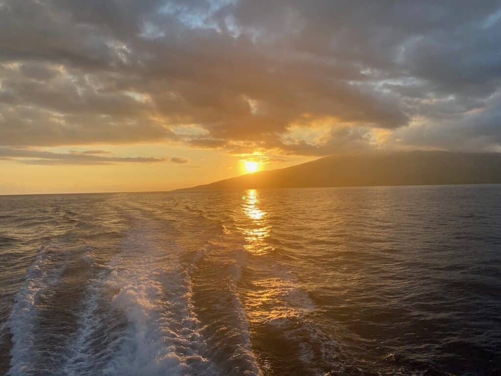 Sunset from the Maui to Lanai Ferry