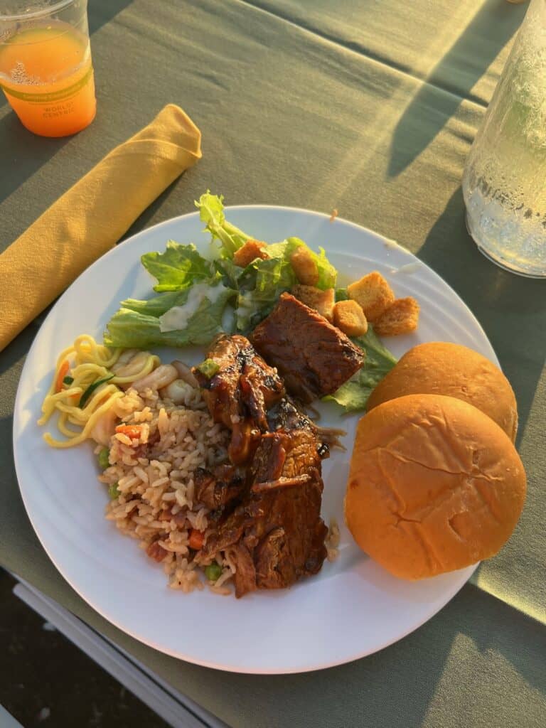 Food from Waikiki Starlight Luau