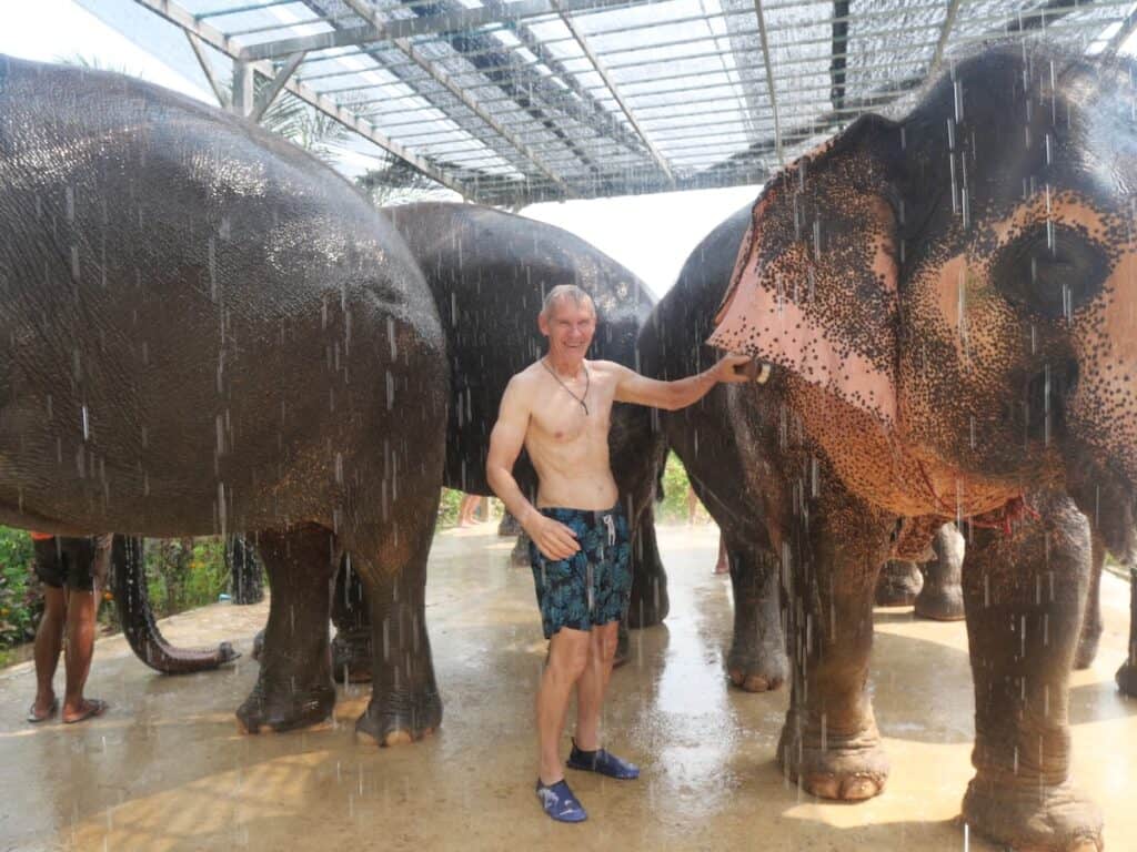 Showering with the Elephants