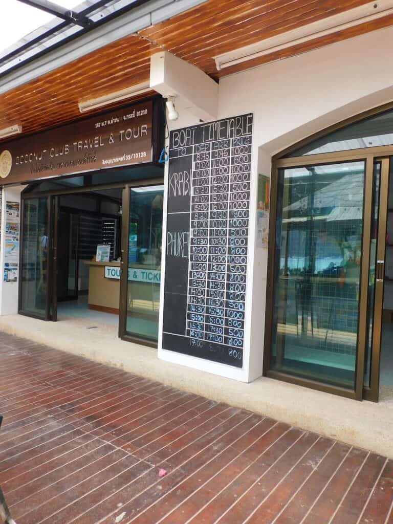 List of Ferries from Phi Phi Don Island