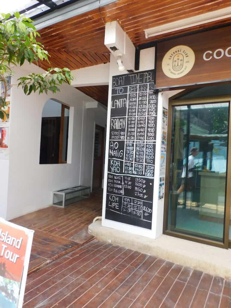 List of Ferries from Phi Phi Don Island