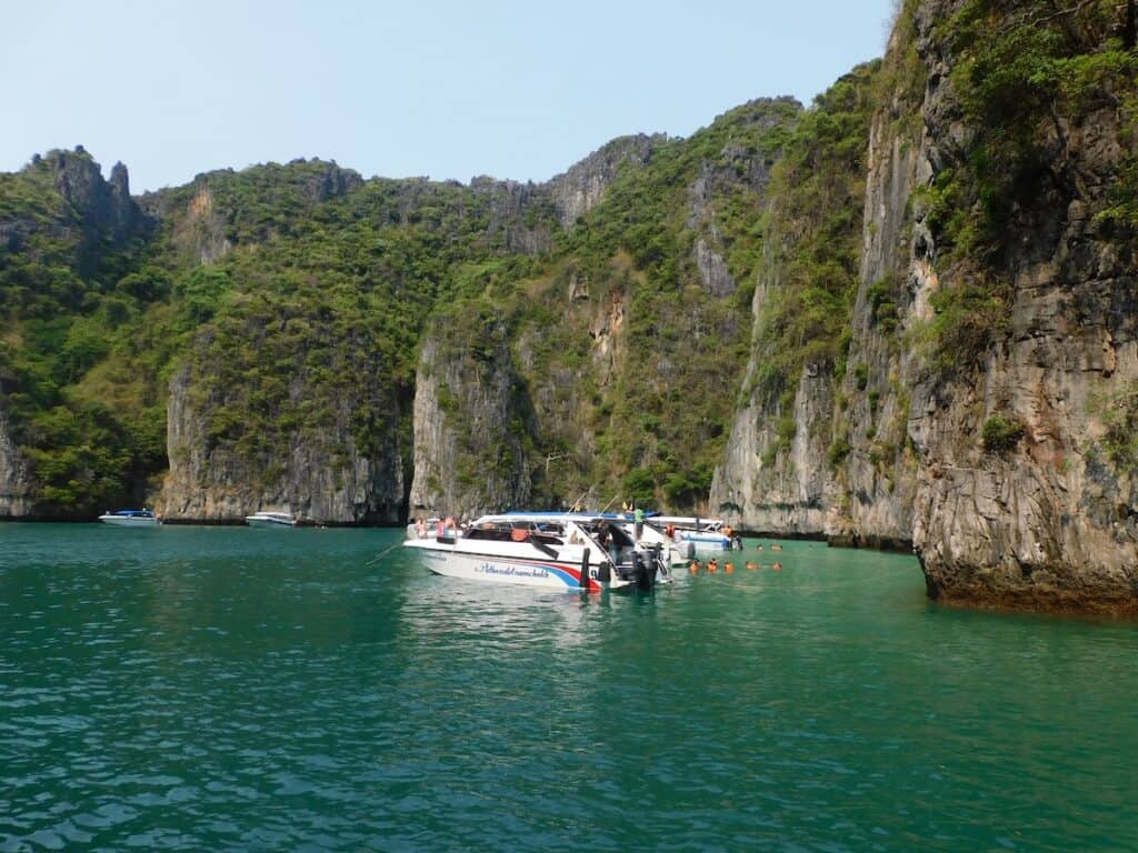 Phi Phi Island tour sceen from snorkeling site