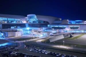 Kualu Lumpur International Airport KLIA Terminal 1 at night