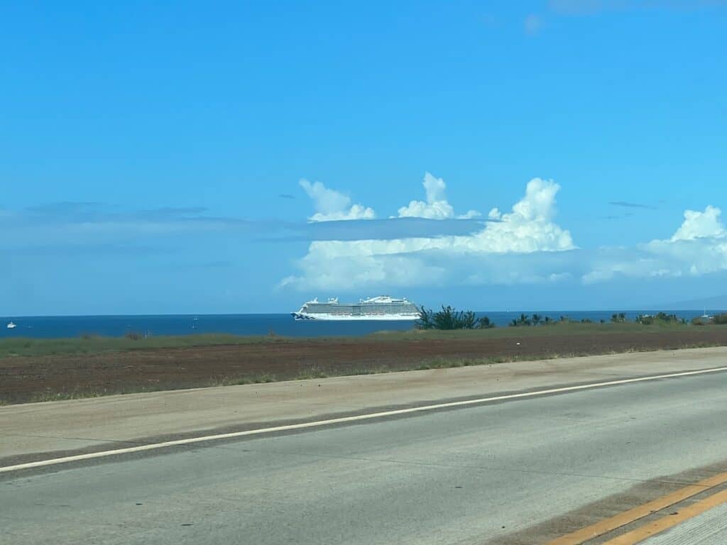 Cruise Ship off the coast of Maui