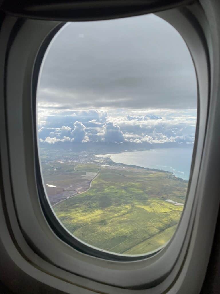 Scene of Maui when Flying into OGG Airport