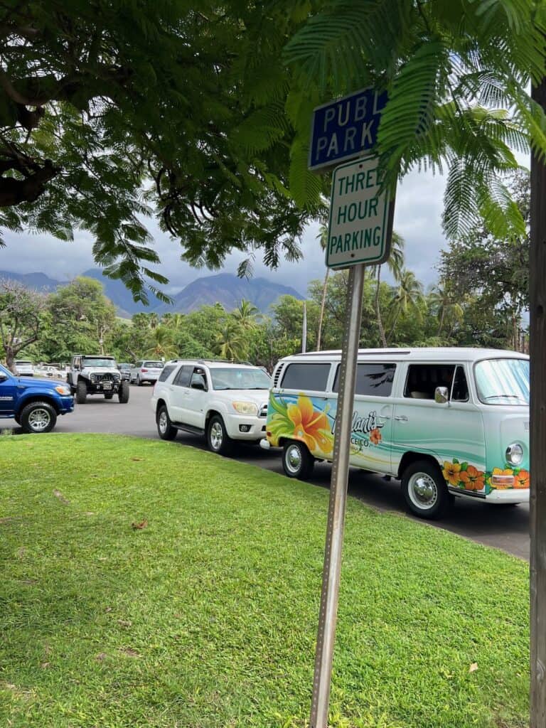 Limited parking in Maui