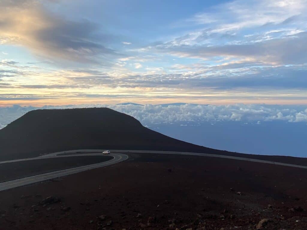 Road at the top of Haleakala in Maui