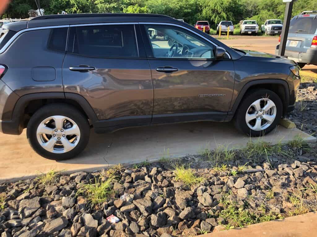 SUV rental car we had on Lanai