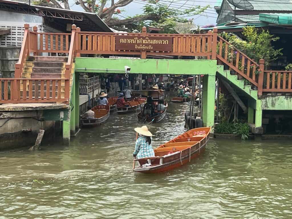 Floating market in Bangkok Thailand