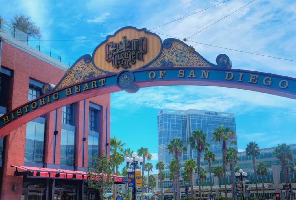 Gaslamp Quarters sign in San Diego