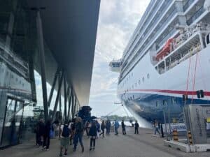 Cruise Port with Carnival Ship and Cruise terminal