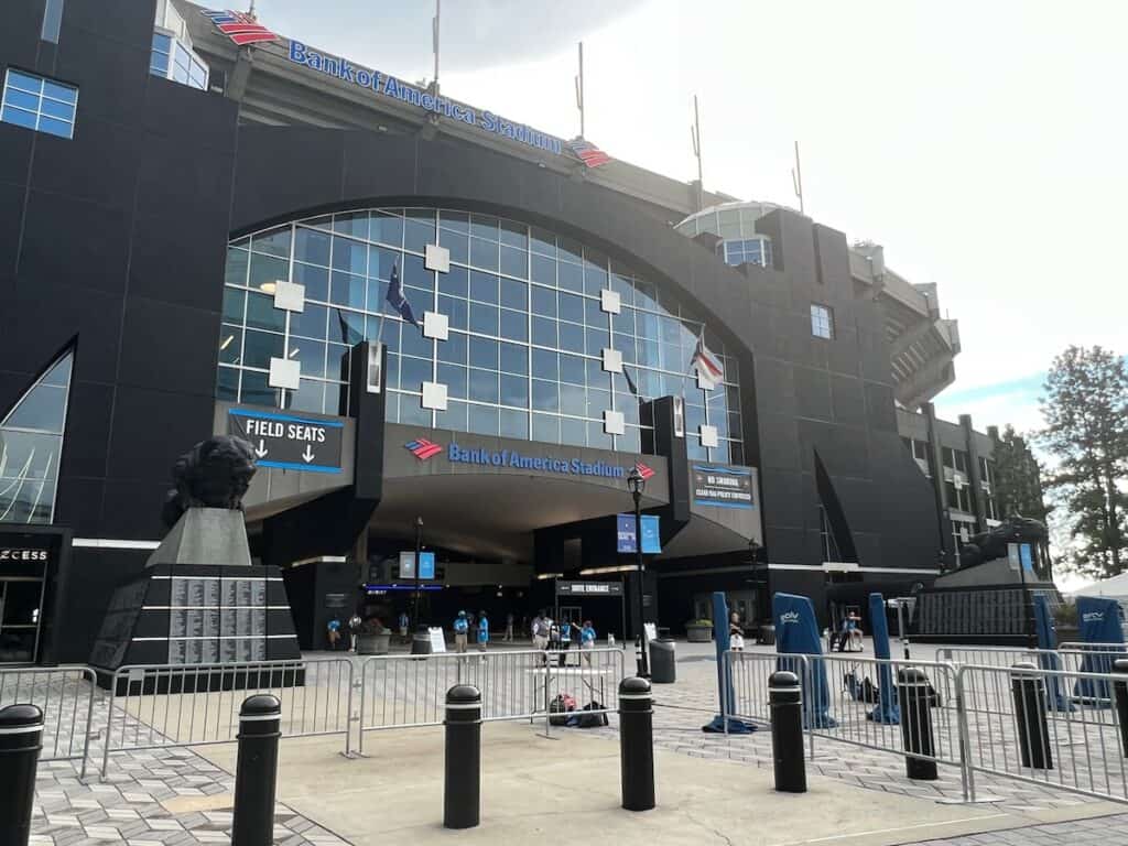 Bank of American Stadium in Uptown Charlotte, NC