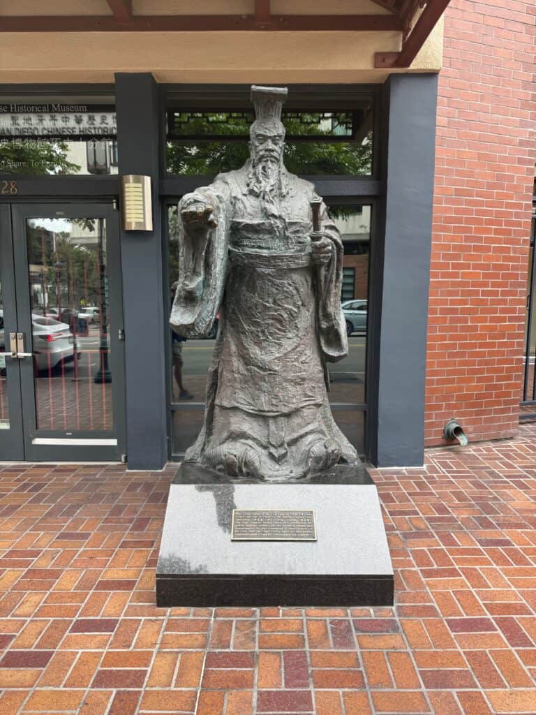 Dr Sun Yat-Sen Memorial Statue in chinatown san diego