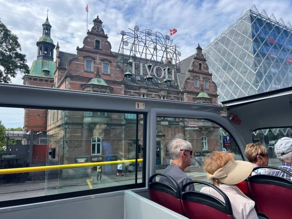 Trivoli Gardens from the Hop on Hop off Tour Bus