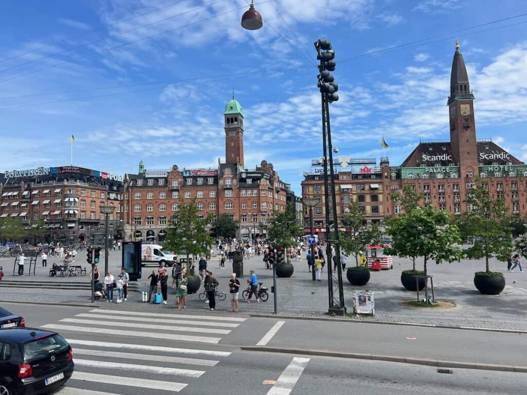City Hall Square area in Copenhagen near Stroget Street