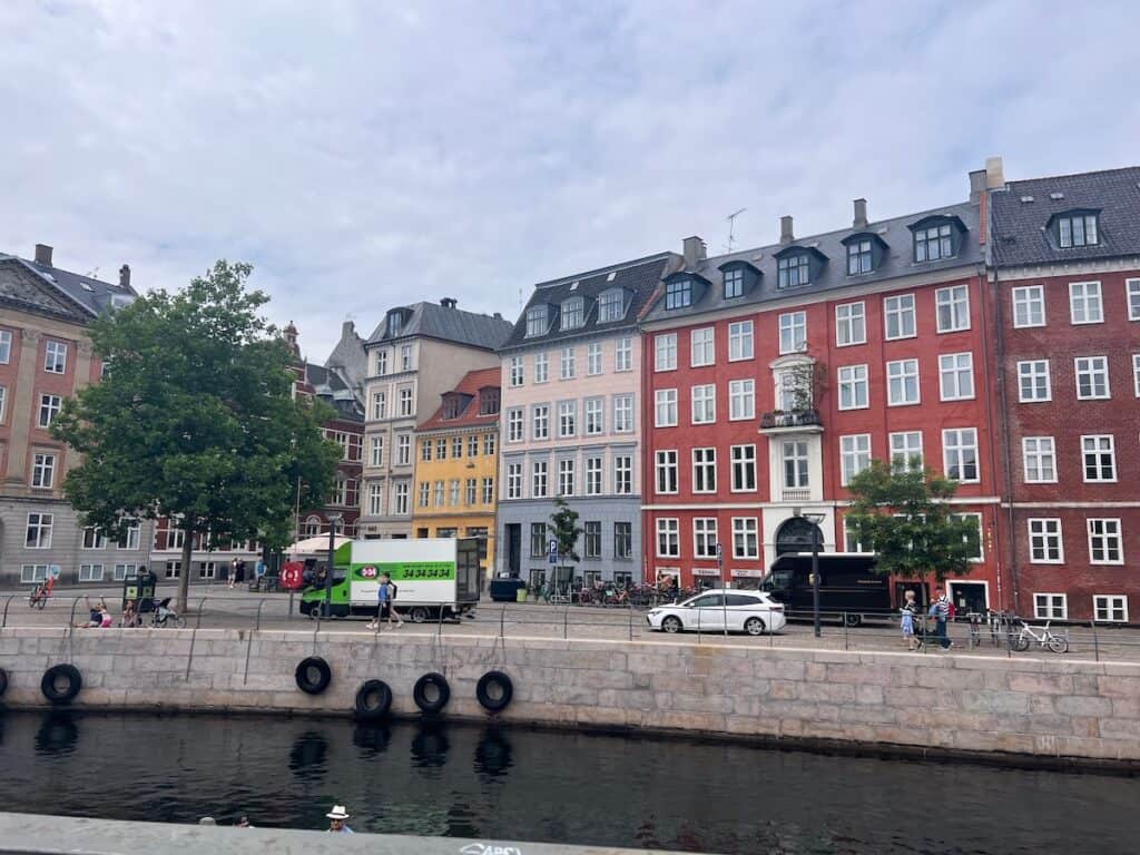 Colorful row homes in Copenhagen, Denmark