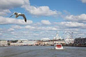 Market Square and Harbor in Helsinki from a Cruise Ship