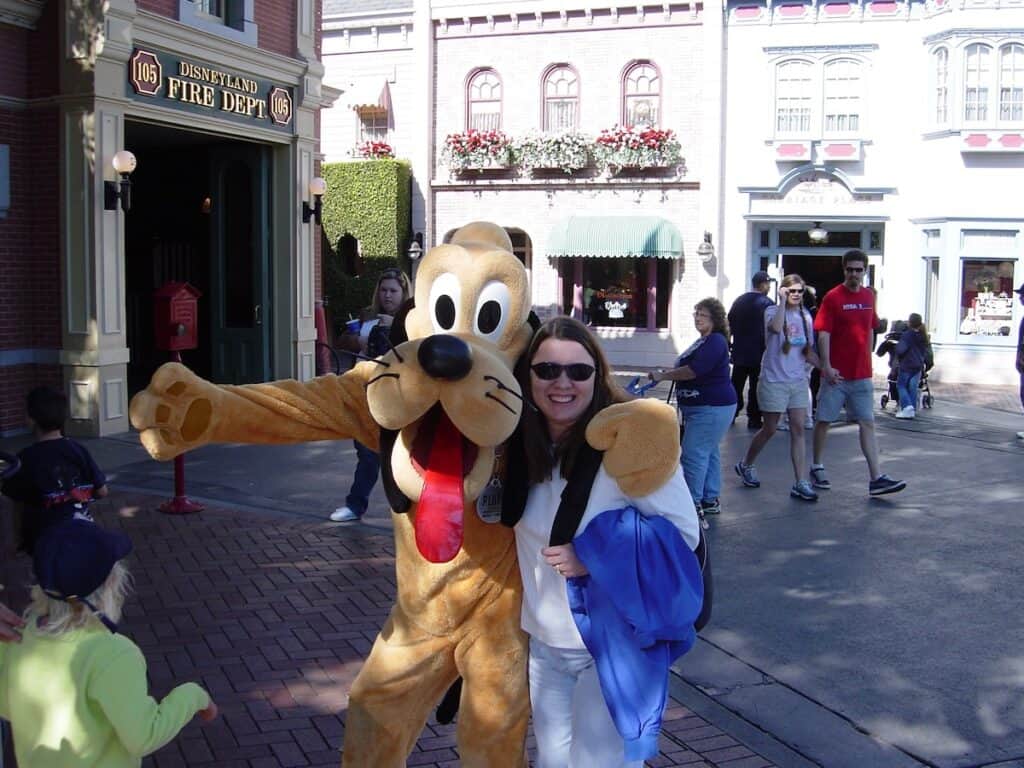 Pluto and Me at Disneyland CA
