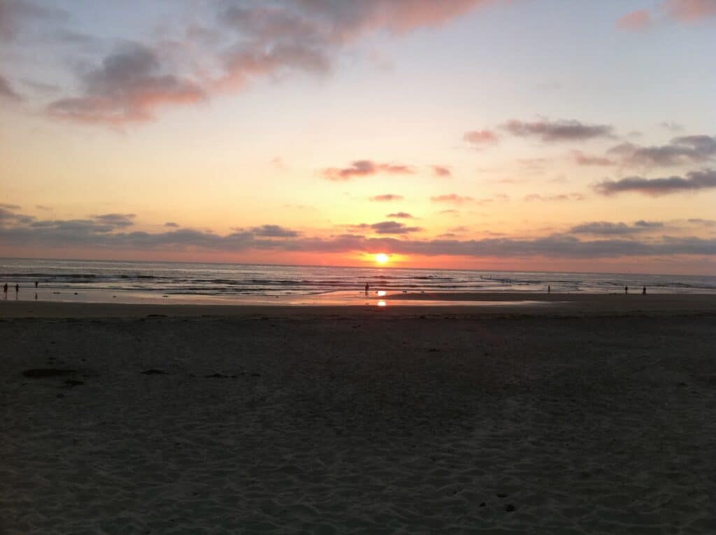 Sunset on Cardiff by the Sea