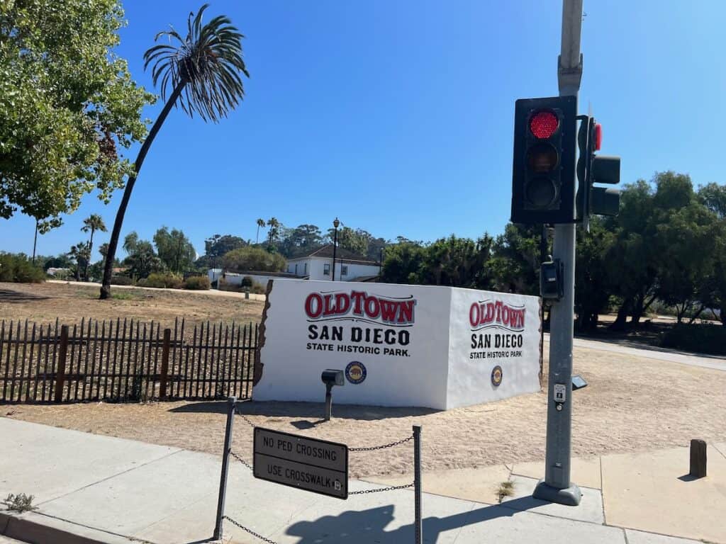 Old Town State Park sign in Old Town San Diego