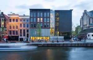Anne Frank House Musuem across the canal in Amsterdam
