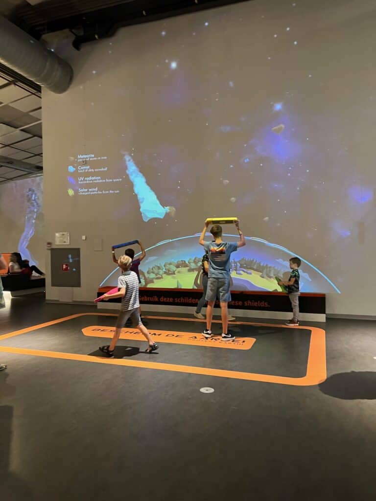 Space game at NEMO Science Museum in Amsterdam