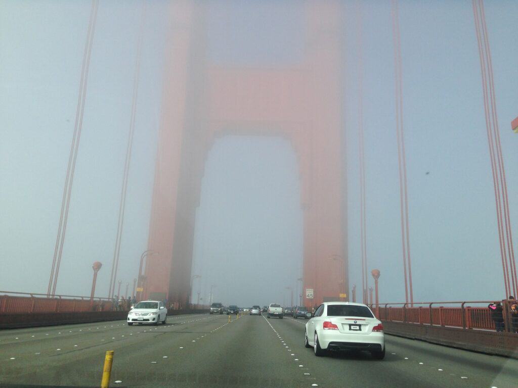 Golden Gate Bridge in the fog