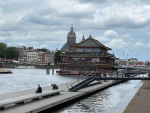 Floating Chinese Restaurant called Sea Palace in Amsterdam
