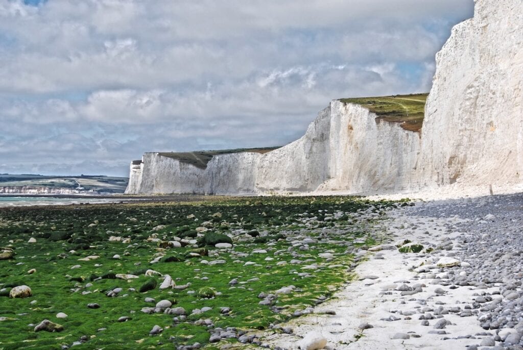 White cliffs of Dover on the south east coast of England