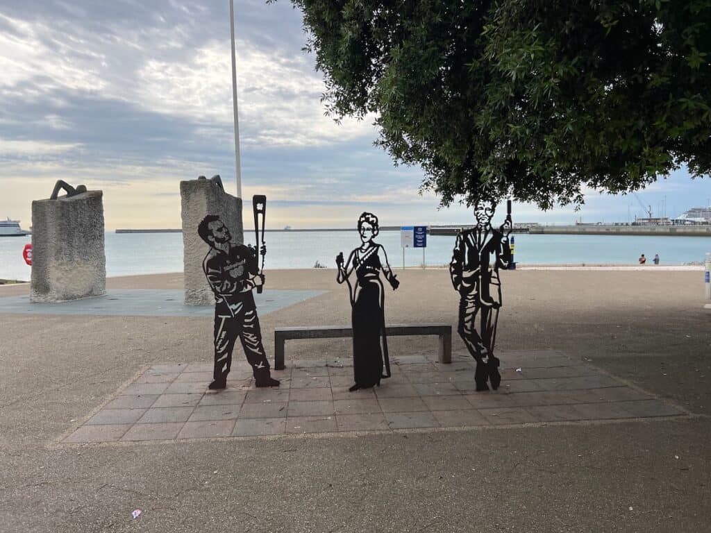 Statue along the waterfront in Dover England