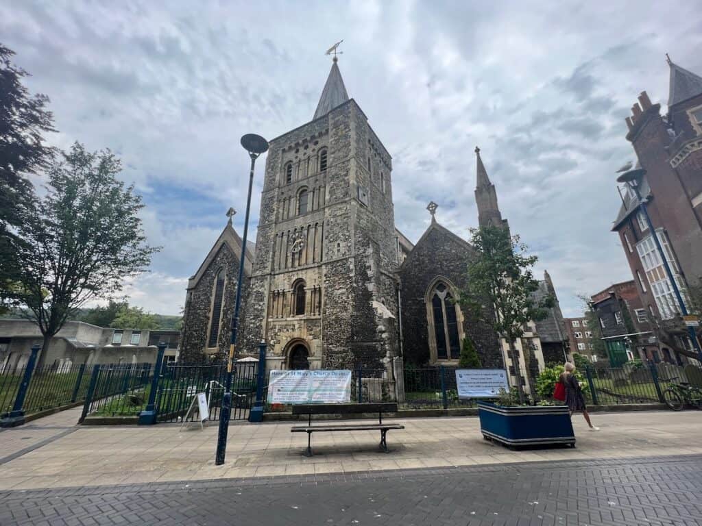 Church in the middle of Dover England