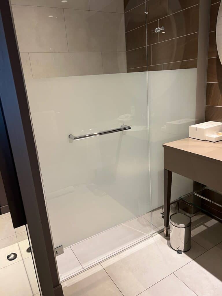 Separate Toliet area in the bathroom at the hyatt regency