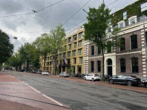 Across the road picture of the Hyatt Regency Amsterdam Hotel