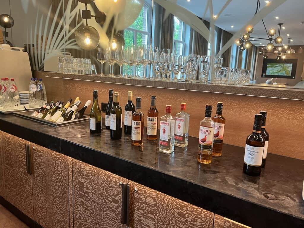 Lots of choices of drinks during happy Hour at the Club