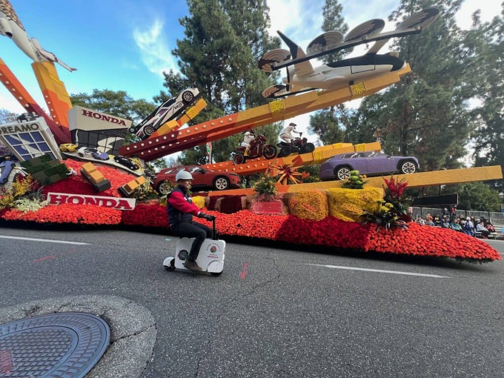 First float in the 2024 Rose Parade from the Honda Corporation