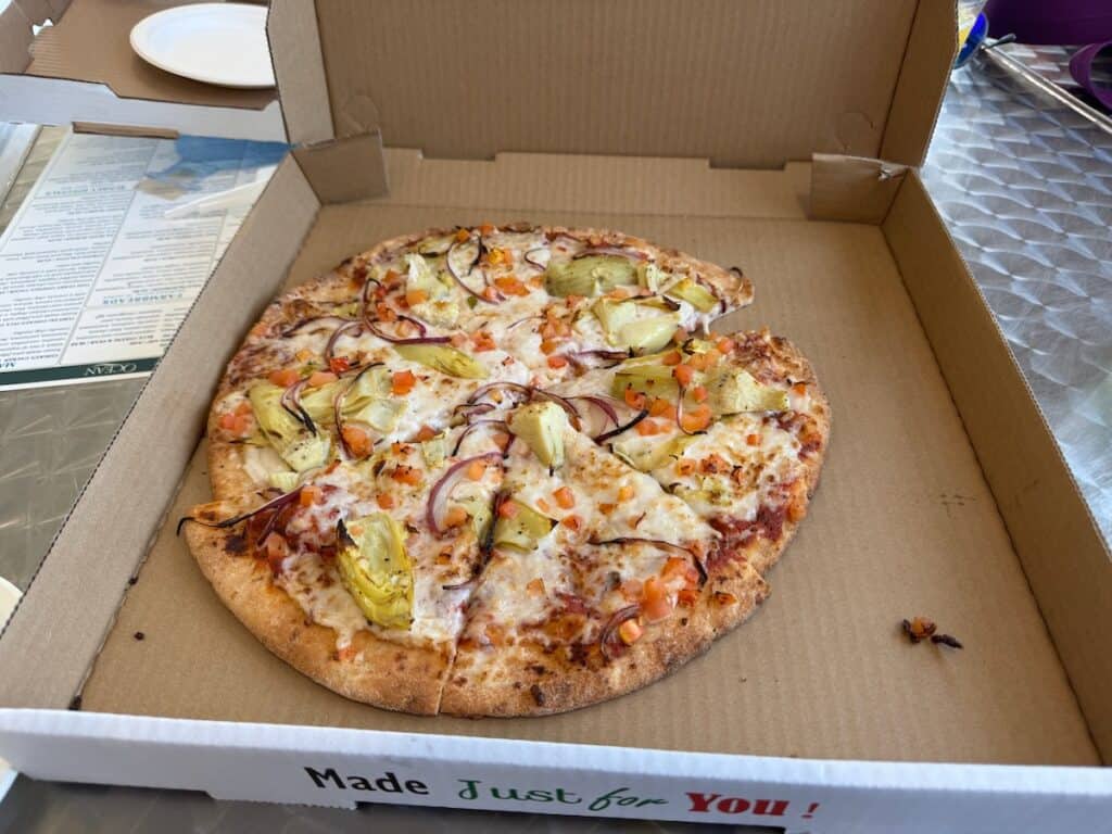 Vegetarian Pizza from Ocean Vodka on Maui