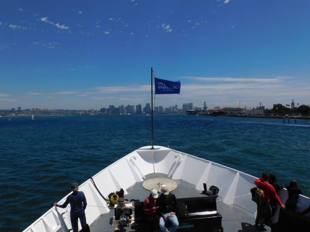 View of San Diego Skyline and Naval Base from a San Diego Harbor Cruise
