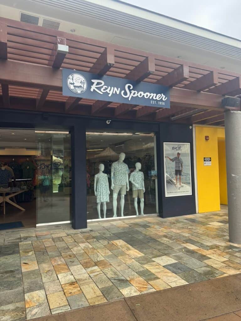 Reyn Spooner in Whalers Village on Maui