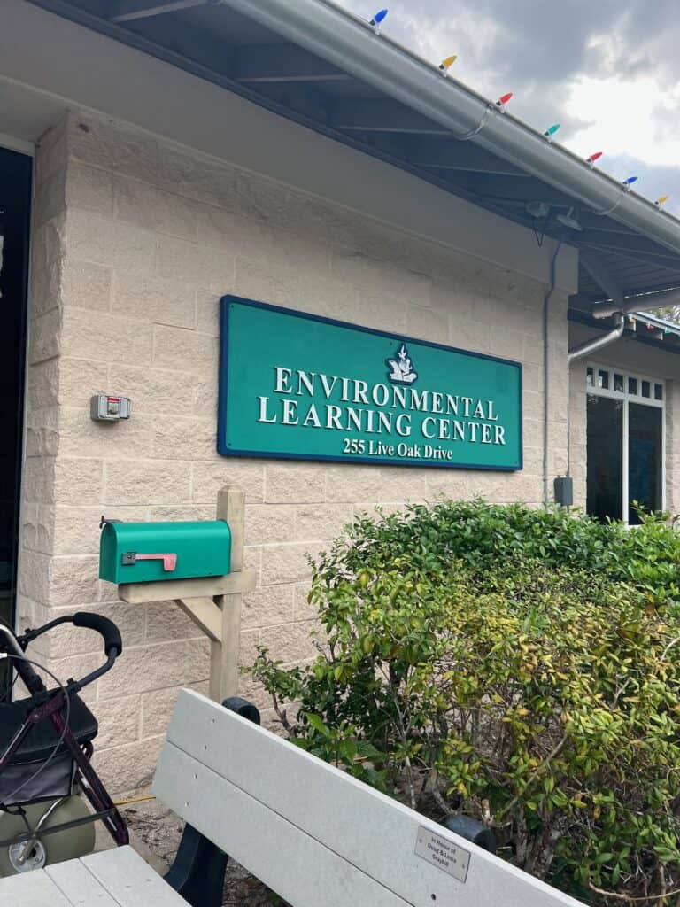 Entrance to the Enviromental Learning Center in Vero Beach, FL
