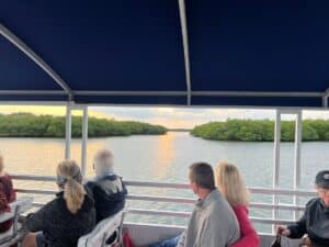 Sunset seen from the Indian River Sunset Pontoon Boat Tour