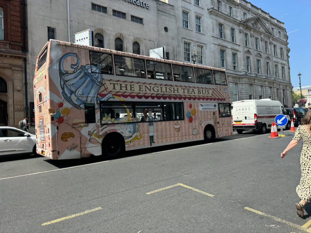 The English Tea Bus Tour in London, England