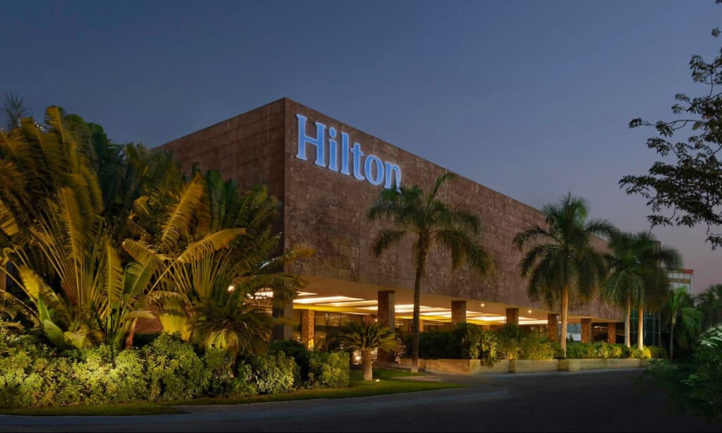 Hilton Cairo Heliopolis outside at night