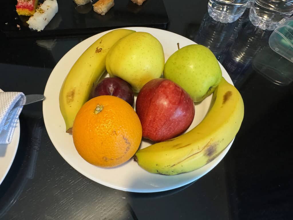 Fruit plate brought to our room at the hilton cairo