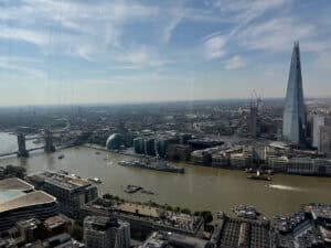 View from the outside terrace of the London Sky Garden