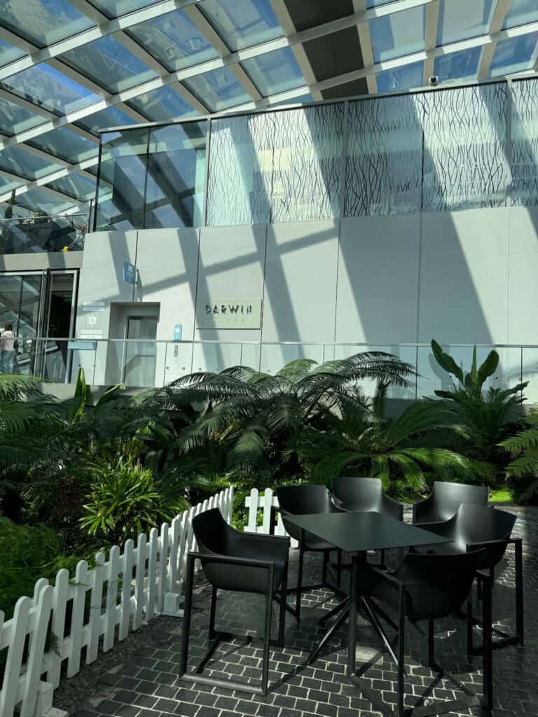 Entrance to the Darwin Restaurant in the Sky Garden